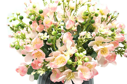 Kunstige Kirsebær blomster Buket  Lyserød