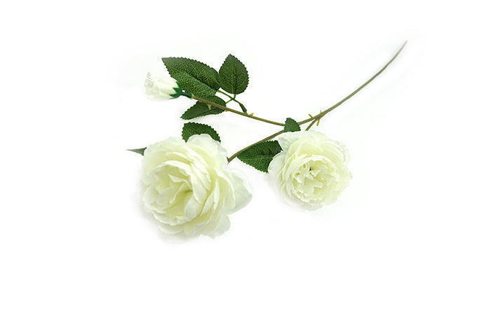 Kunstig Blomster Silkepæon Hvid