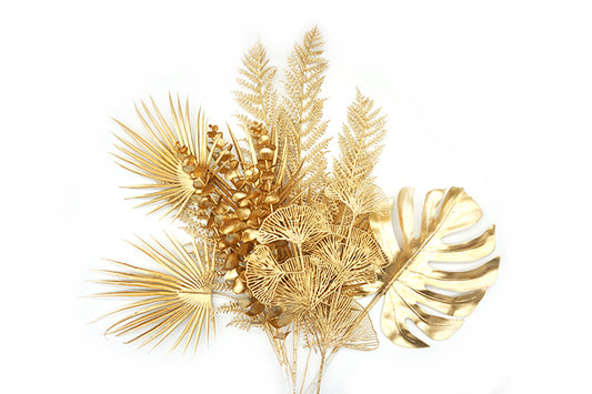 Kunstige  Blad Monstera og Palme Guld