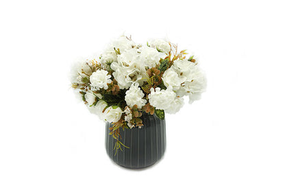Kunstig Blomster Buket Hortensia/Rose Hvid