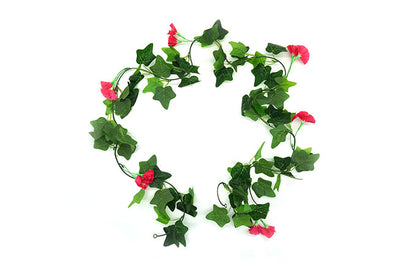 Kunstig Morning Glory Blomsteranke Pink