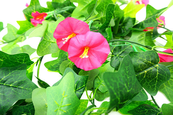 Kunstig Morning Glory Blomsteranke Pink
