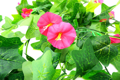 Kunstig Morning Glory Blomsteranke Pink