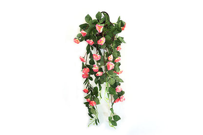 Kunstig Blomster Rose Hænge Lyserød