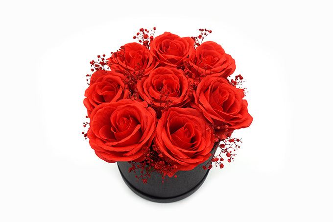 Kunstig Rose i Gaveæske Rød