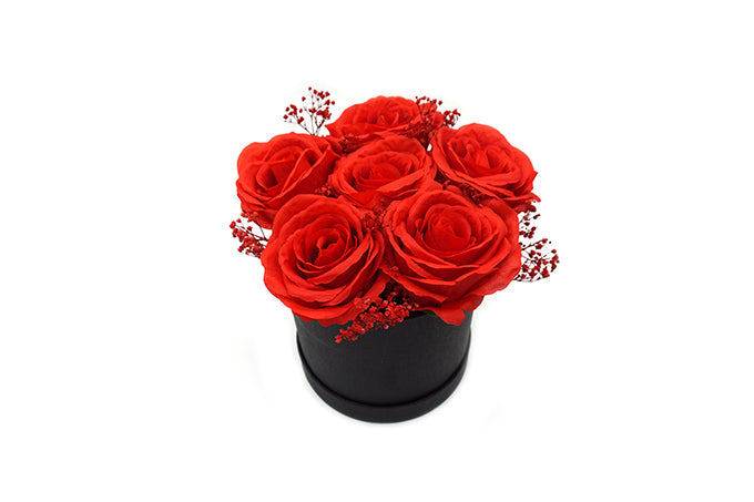 Kunstig Rose i Gaveæske Rød