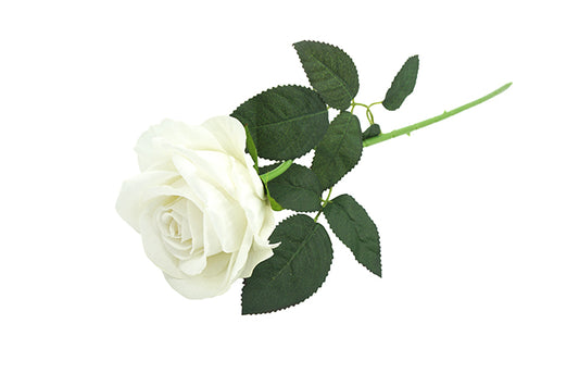 Kunstig Blomster Rose Hvid