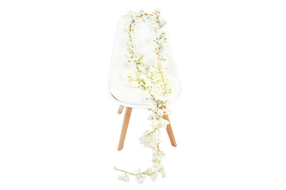 Kunstige Blomster Rank Japansk Kirsebær Hvid