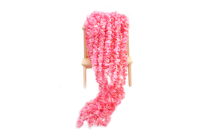Kunstig Blomster Rank Hortensia Pink Lyserød 200cm