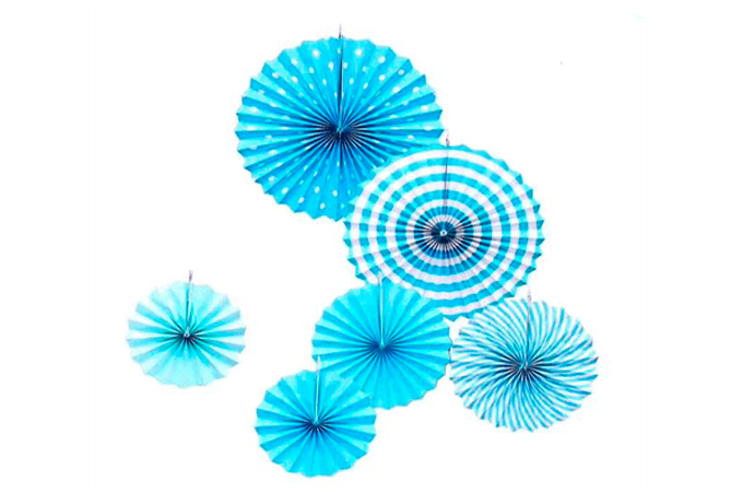 Blå Cirkel Party Dekoration