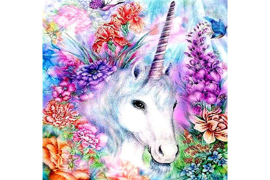 5D Diamant Maleri Fulddækkende 30cmx30cm Unicorn