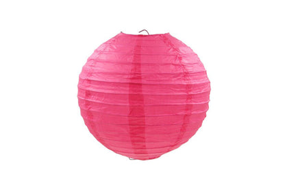 Rund Rispapir Lanterne Pink