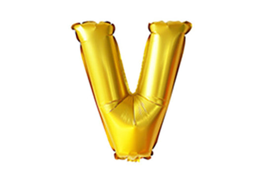 Guld Alu Folie Ballon | V