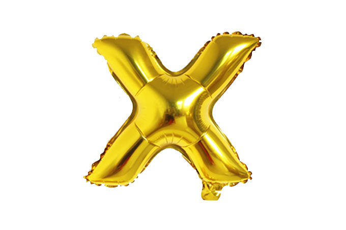 Guld Alu Folie Ballon | X