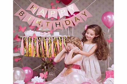 Happy Birthday Banner Lysrød