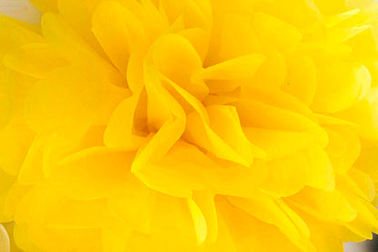 Papir Blomster Dekoration Gul 3stk.-Pak