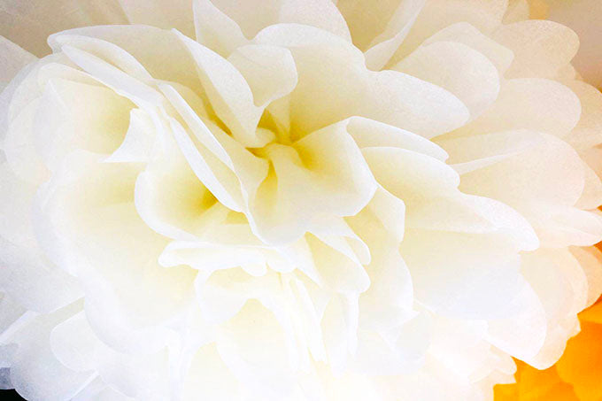 Papir Blomster Dekoration Gul 3stk.-Pak
