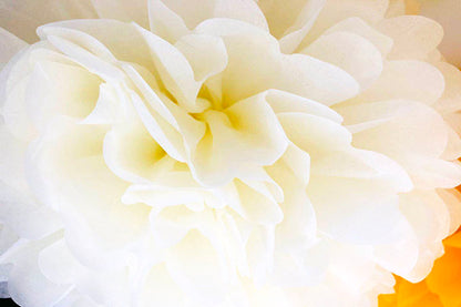 Papir Blomster Dekoration Gul 3stk.-Pak