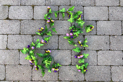 Kunstige Blomster Rank Rosenknopper Lilla