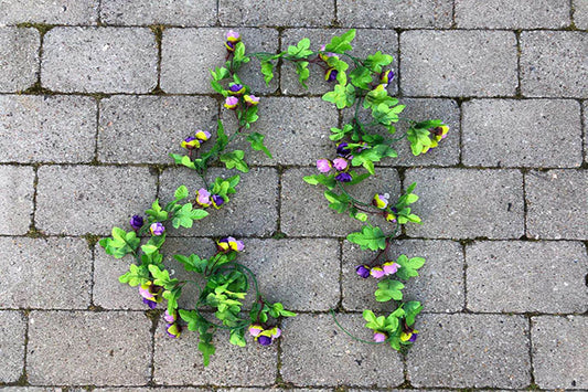 Kunstige Blomster Rank Rosenknopper Lilla