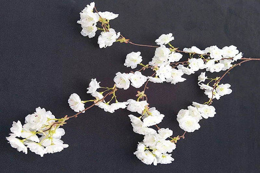 kunstige Blomster Kirsebær Grene Hvid