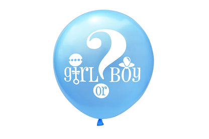Girl or Boy Balloner Blå Babyshower 12stk.-Pak