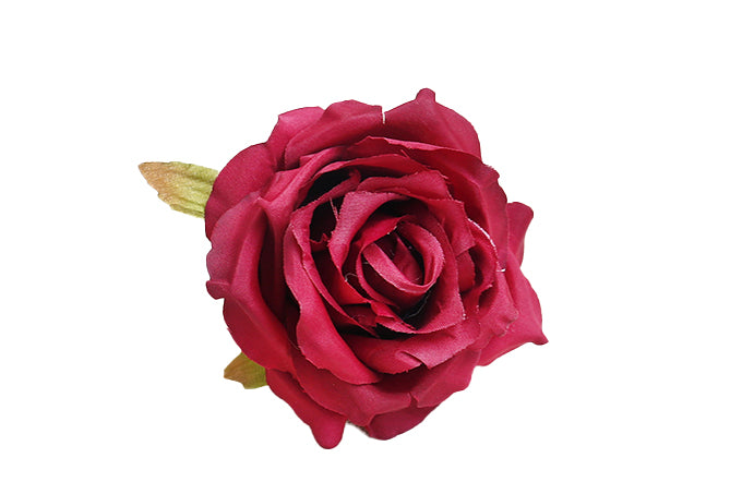 Kunstige Blomster Rose Hoved Mørkrød 10stk.-Pak