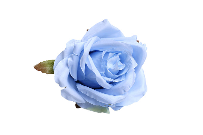Kunstige Blomster Rose Hoved Blå 10stk.-Pak