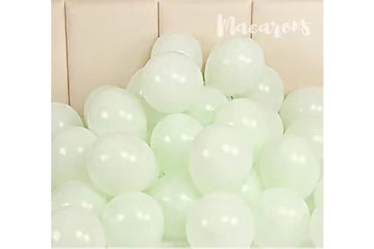 Ballon Macaron Farve Lysegrøn 12 Stk.- Pak