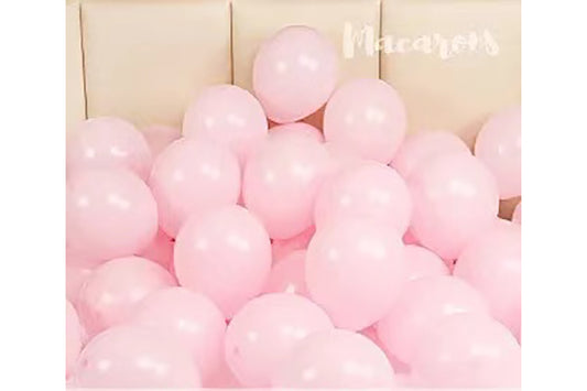 Ballon Macaron Farve Lyserød12 Stk.- Pak