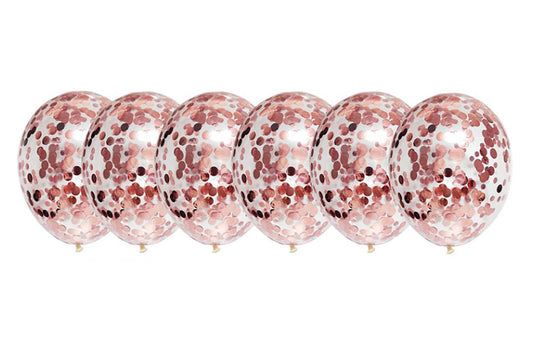 BallonerM/Rosaguld Glemmer 6stk-Pak