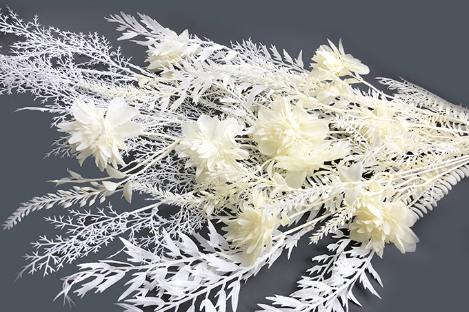 Kunstige Blomster Creme Hvid