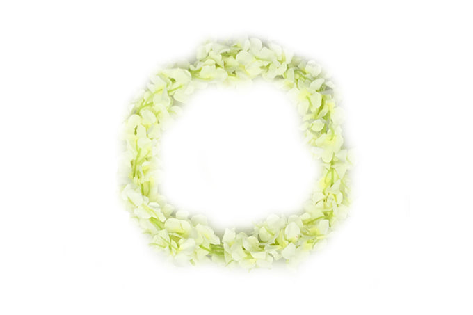 Kunstige Blomster Rank Hydrangena Creme Hvid