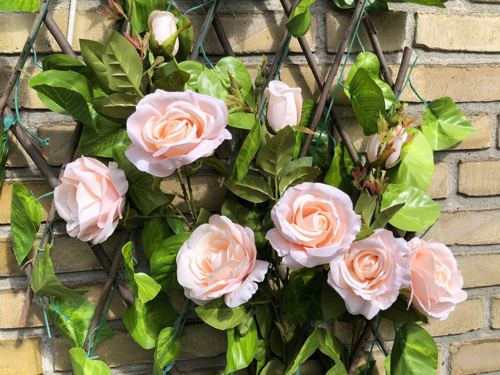 Kunstige Blomster Rose Champagne/Lyserød