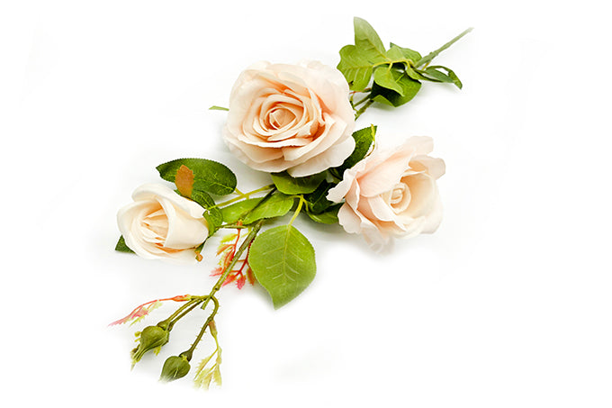 Kunstige Blomster Rose Champagne/Lyserød