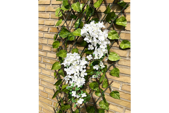 Kunstige Blomster Lange Hænge Hydrangena Hvid