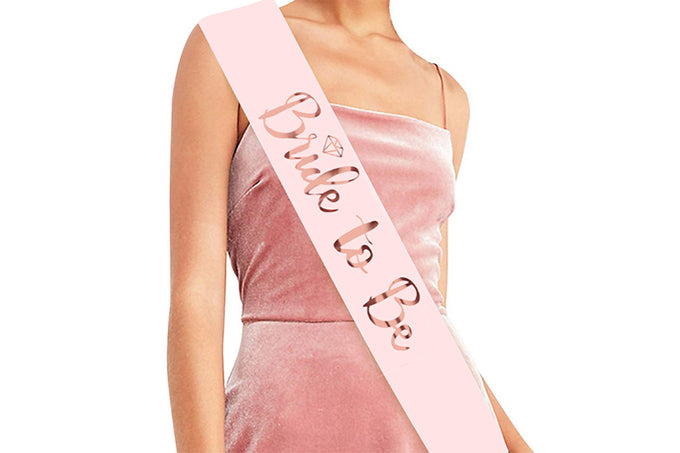 Bride To Be Skærf Champagne M/Rose Guld
