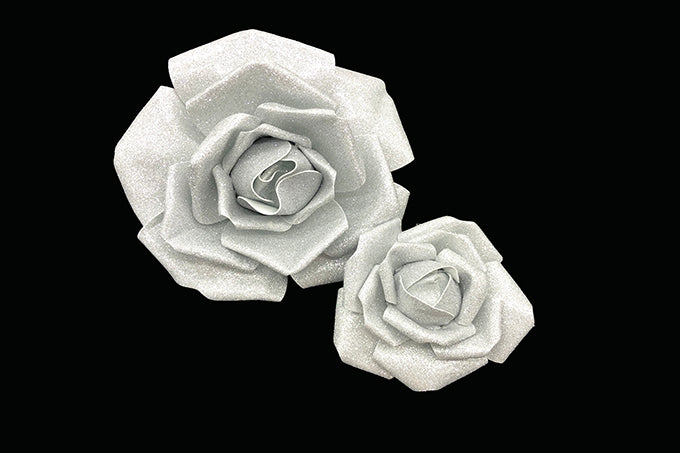 Kunstige Stor Sølv Rose Bryllup Dekoration