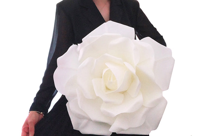 Kunstige Stor Hvid Rose Fest / Bryllup Dekoration