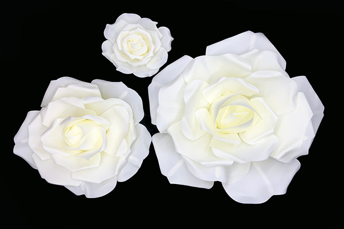 Kunstige Stor Hvid Rose Fest / Bryllup Dekoration