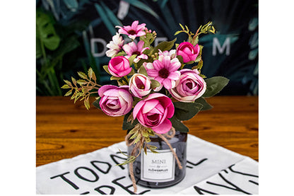 Kunstige Blomster Buket Pink Lyserød
