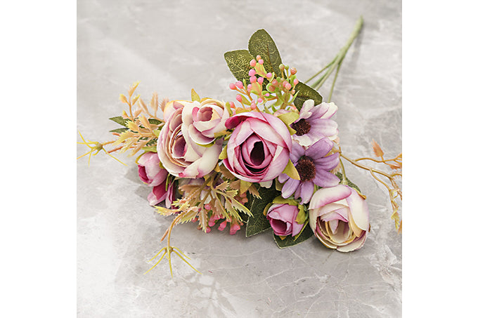 Kunstige Blomster Buket Pink Lyserød