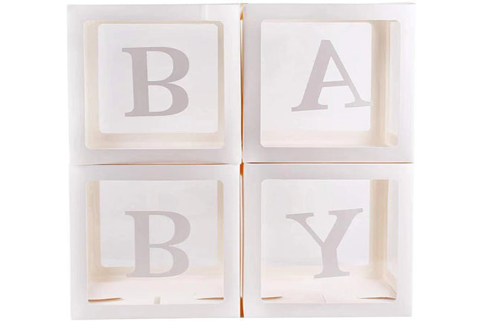 Baby Gaveæsker 4 stk. M / BABY Klistermærker