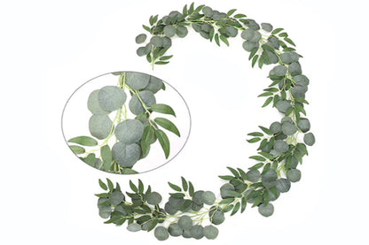 Kunstige Eukalyptus og Oliven Blade Guirlande