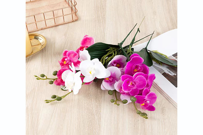 Kunstig orkidé Hvid Pink