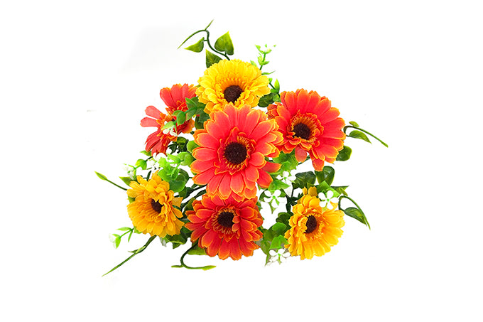 Kunstige Blomster Buket Krysantemum Guld/Orange