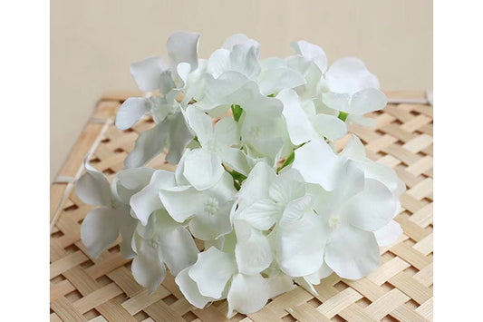 Kunstige Blomster hoved Hydrangena Creme Hvid 6stk.-Pak