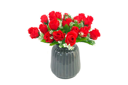 Kunstige Blomster Rose Buket Rød