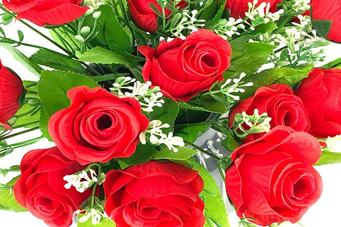 Kunstige Blomster Rose Buket Rød