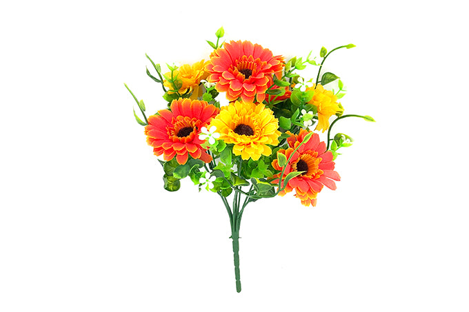 Kunstige Blomster Buket Krysantemum Guld/Orange